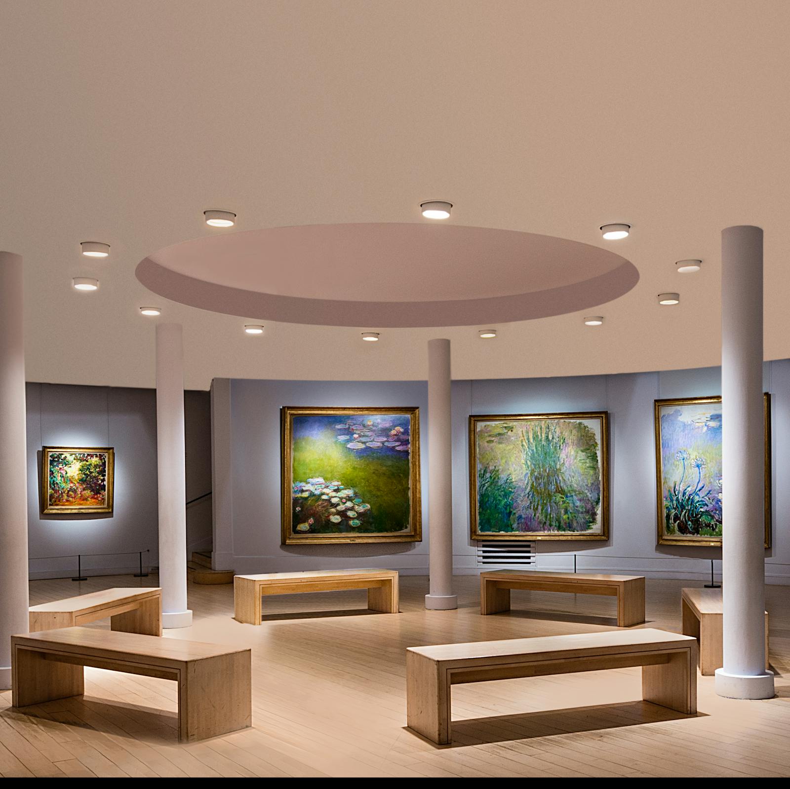 Marmottan Monet -museon näyttösali pylväineen